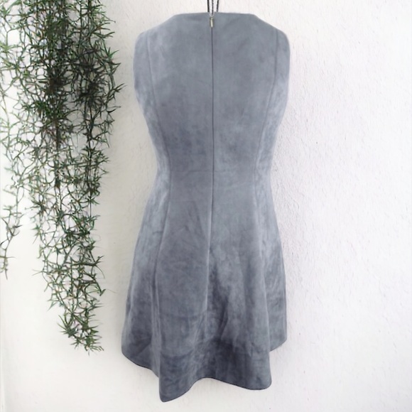 DKNY Faux Suede Fit Flare Scuba Dress Size 4 - Picture 9 of 13
